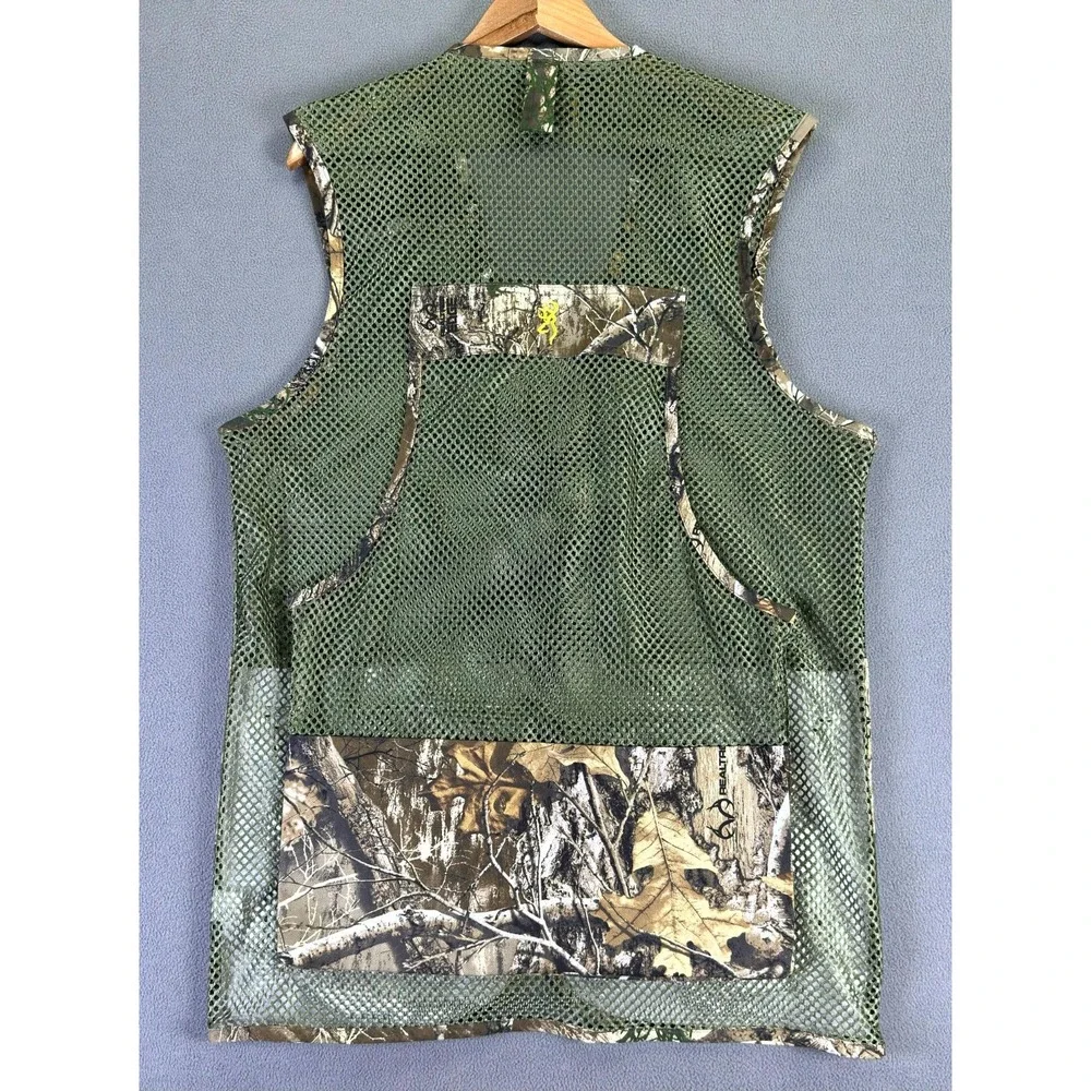 Browning Vest Large Green Realtree Edge Camo Mesh Upland Game Hunting Trapping